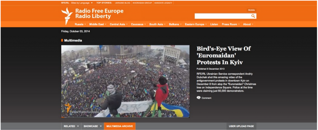Bird's Eye View of 'Euromaidan' Protests in Kyiv