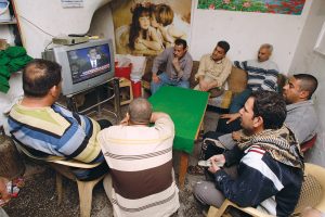 Iraqi men watch BBG's Alhurra TV