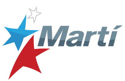 marti logo with blue and red stars