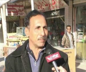 Man on the street speaks with Alhurra reporter in Iraq