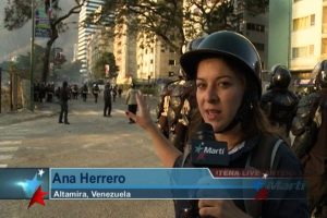 Ana Herrero reporting from the streets of Caracas